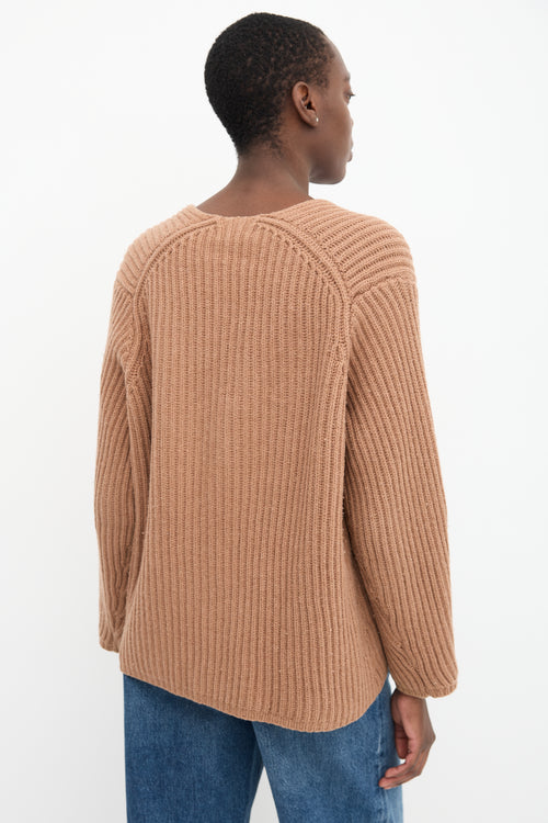 Acne Studios Brown Wool Knit Deborah Sweater