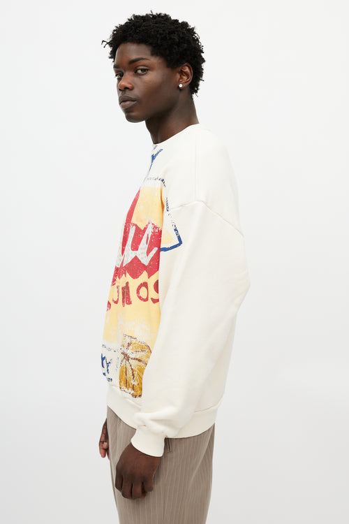 Acne Studios Cream 
Multicolour Enjoy Print Sweatshirt