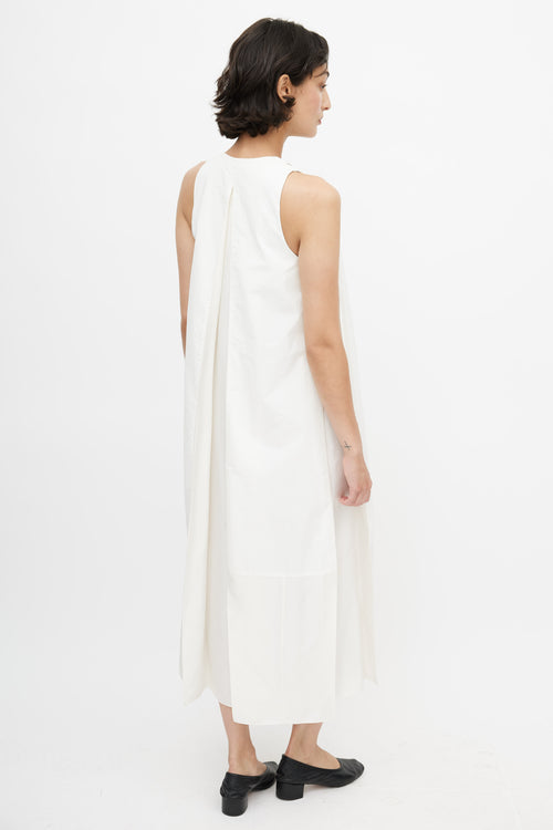 Acne Studios Cream Panelled Silk Dress