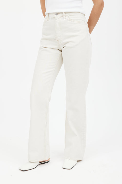 Acne Studios Cream Straight Leg Denim Jean