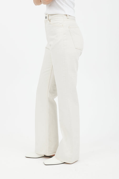 Acne Studios Cream Straight Leg Denim Jean