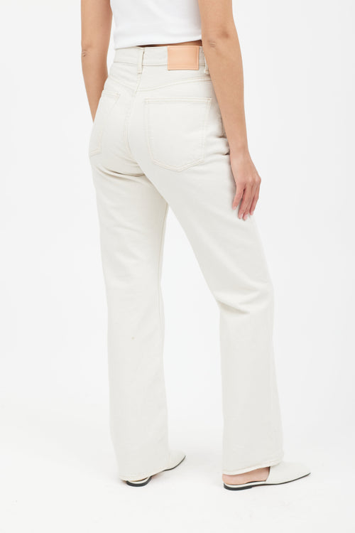 Acne Studios Cream Straight Leg Denim Jean