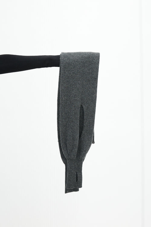 Acne Studios Dark Grey Wool Shrug Scarf