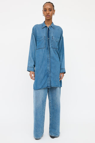 Acne Studios Blue Medium Wash Denim Shirt