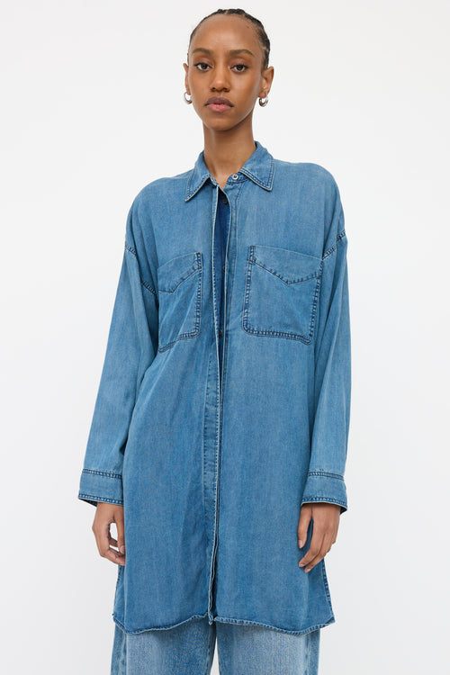 Acne Studios Blue Medium Wash Denim Shirt