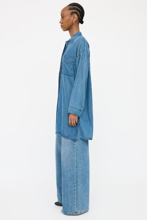 Acne Studios Blue Medium Wash Denim Shirt