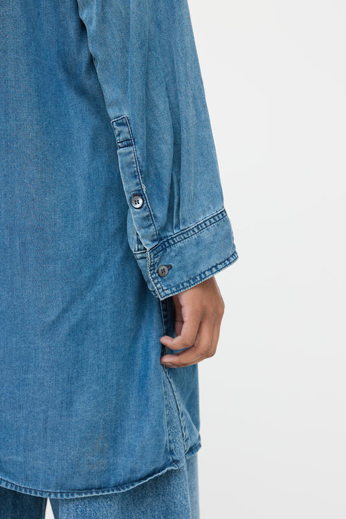 Acne Studios Blue Medium Wash Denim Shirt