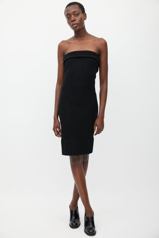 Acne Studios FW 2014 Black Donna Boiled Wool Zip Dress