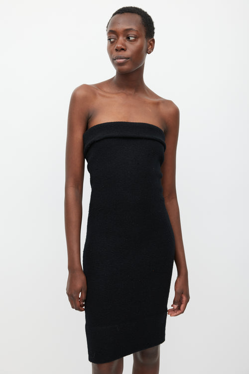 Acne Studios FW 2014 Black Donna Boiled Wool Zip Dress