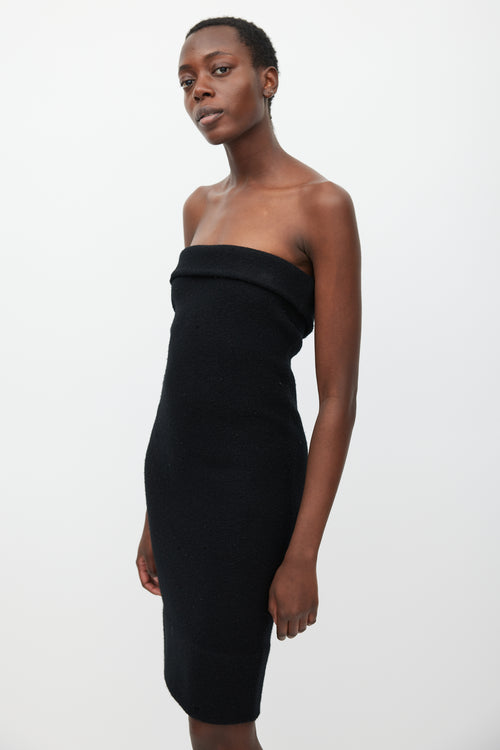 Acne Studios FW 2014 Black Donna Boiled Wool Zip Dress