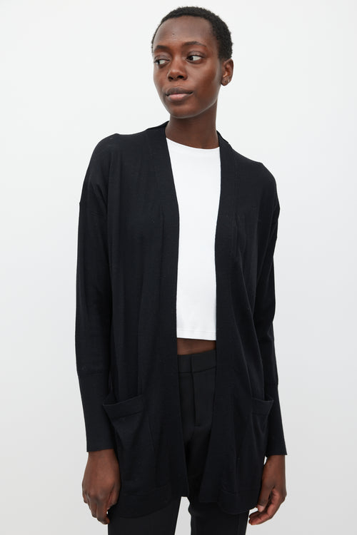 Acne Studios FW 2016 Black Corta Merino Open Cardigan