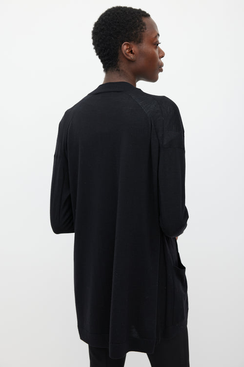 Acne Studios FW 2016 Black Corta Merino Open Cardigan