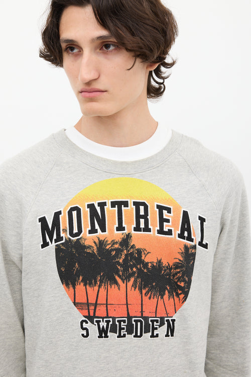 Acne Studios FW11 Heather Grey 
Multicolour College Mont Crewneck