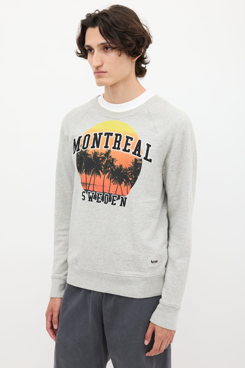 Acne Studios FW11 Heather Grey 
Multicolour College Mont Crewneck