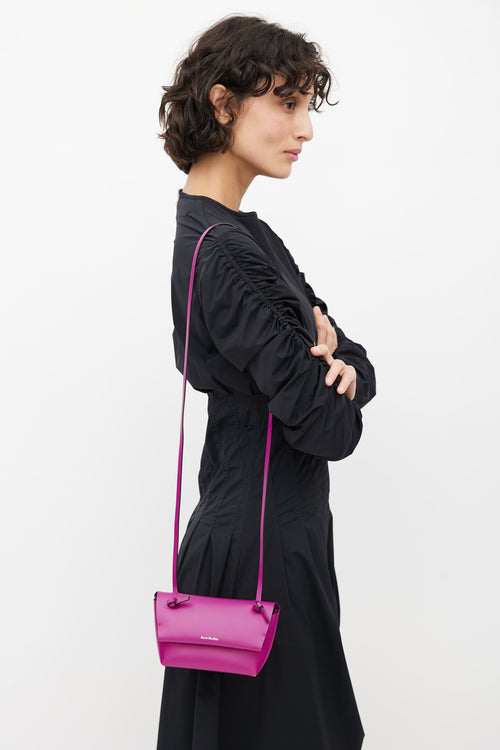 Acne Studios Fucshia Mini Knot Crossbody Bag