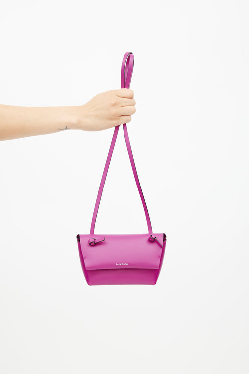 Acne Studios Fucshia Mini Knot Crossbody Bag