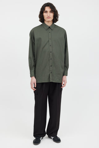 Acne Studios Green Button Down Shirt