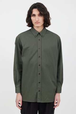 Acne Studios Green Button Down Shirt