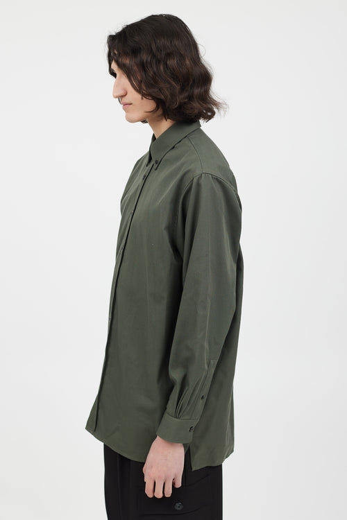 Acne Studios Green Button Down Shirt