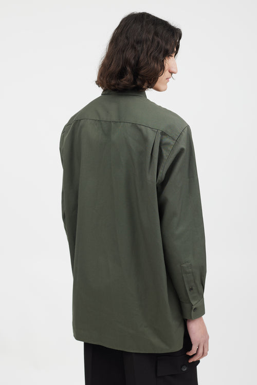 Acne Studios Green Button Down Shirt