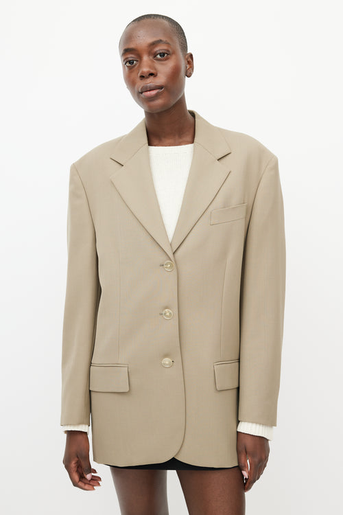 Acne Studios Green Oversized Blazer