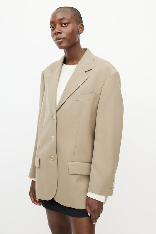 Acne Studios Green Oversized Blazer