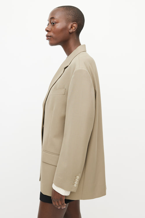 Acne Studios Green Oversized Blazer