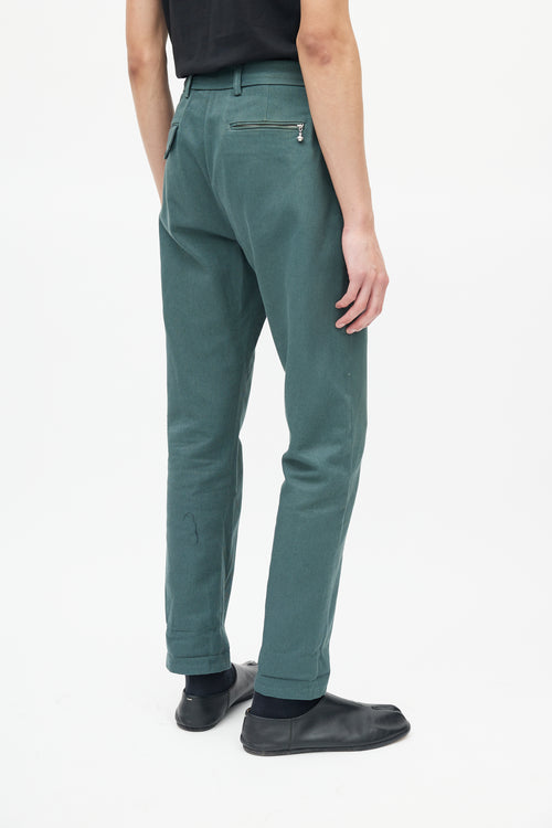 Acne Studios Green Tapered Trouser