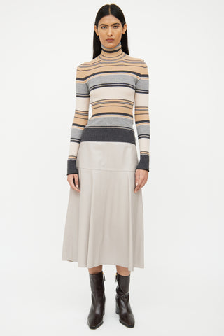 Acne Studios Brown 
Grey Ribbed Top