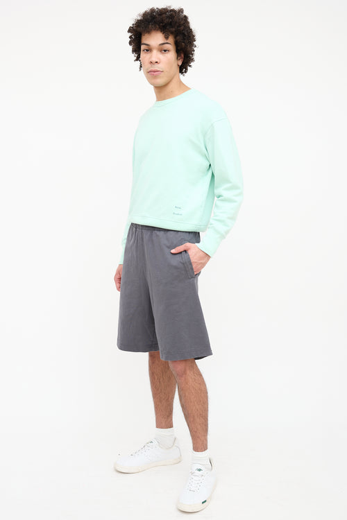 Acne Studios Grey Cotton Shorts