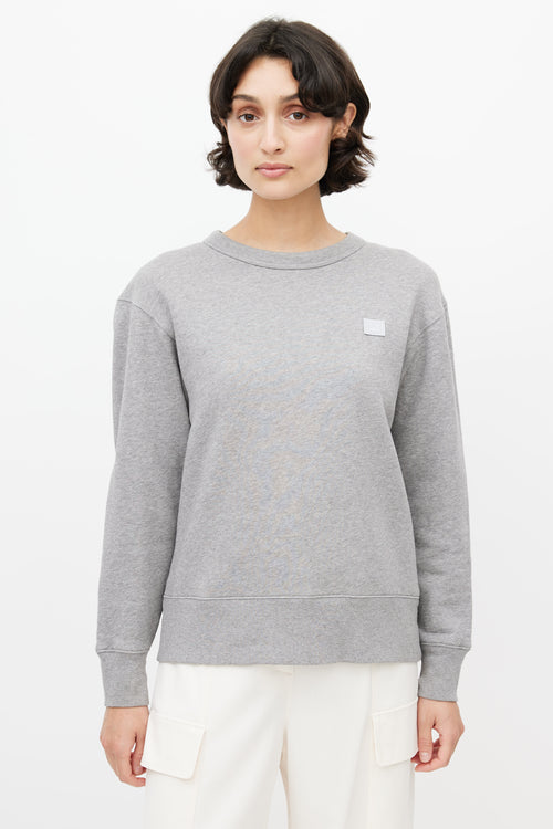 Acne Studios Grey Face Logo Sweatshirt