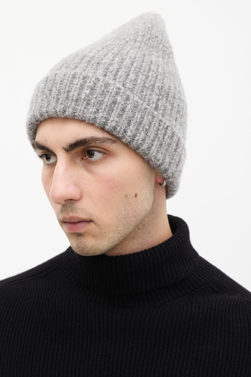 Acne Studios Grey Knit Wool Hat