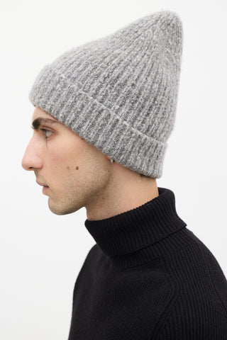 Acne Studios Grey Knit Wool Hat