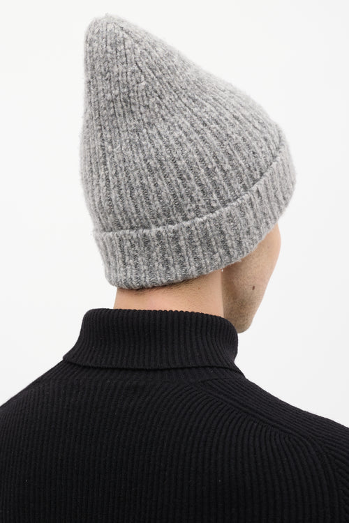 Acne Studios Grey Knit Wool Hat