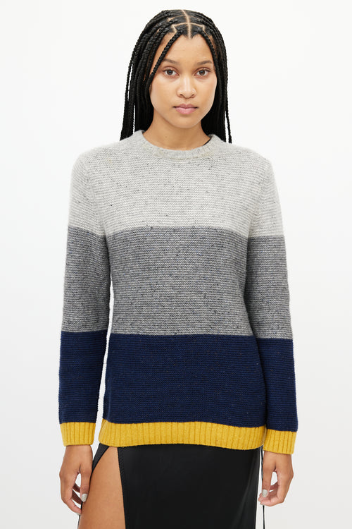 Acne Studios Grey 
Multicolour Striped Knit Sweater