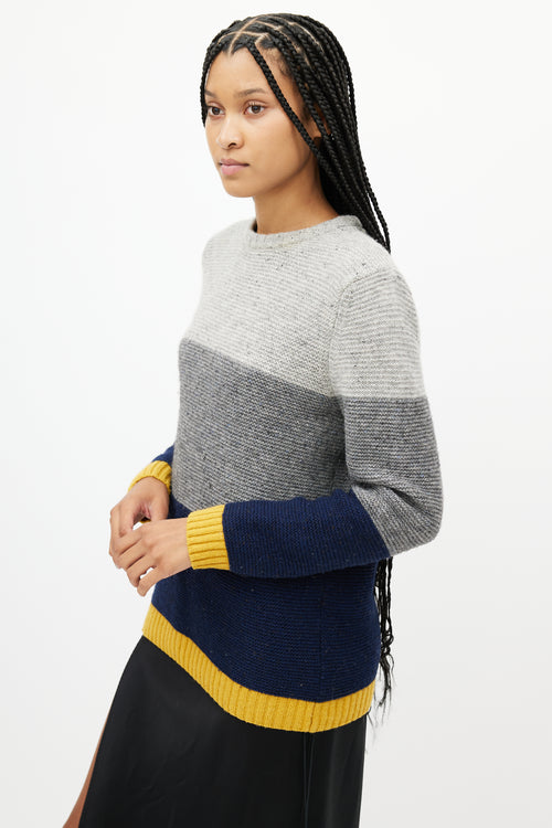 Acne Studios Grey 
Multicolour Striped Knit Sweater