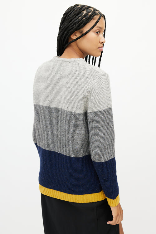 Acne Studios Grey 
Multicolour Striped Knit Sweater