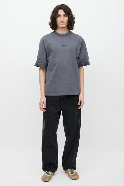 Acne Studios Grey Oversized Logo T-Shirt