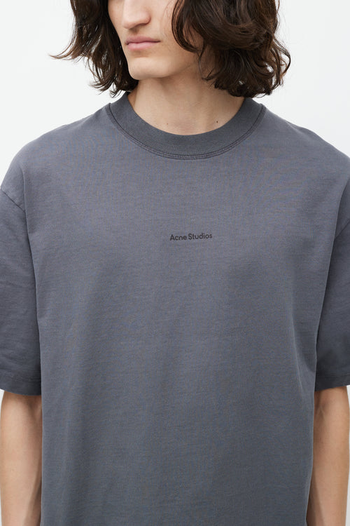 Acne Studios Grey Oversized Logo T-Shirt