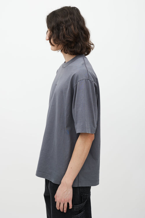 Acne Studios Grey Oversized Logo T-Shirt