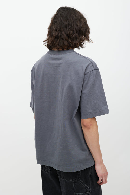 Acne Studios Grey Oversized Logo T-Shirt