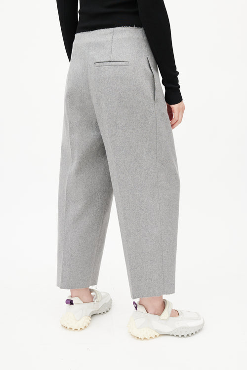 Acne Studios Grey Wool Pleated Trouser