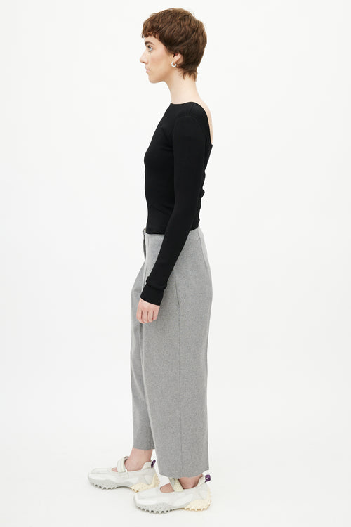 Acne Studios Grey Wool Pleated Trouser