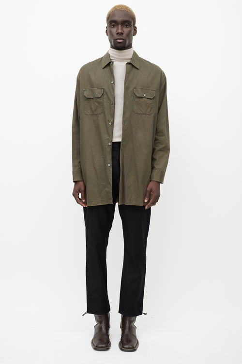 Acne Studios Khaki Green Santos Oversized Shirt