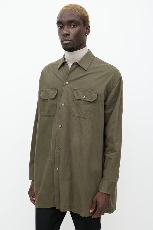 Acne Studios Khaki Green Santos Oversized Shirt