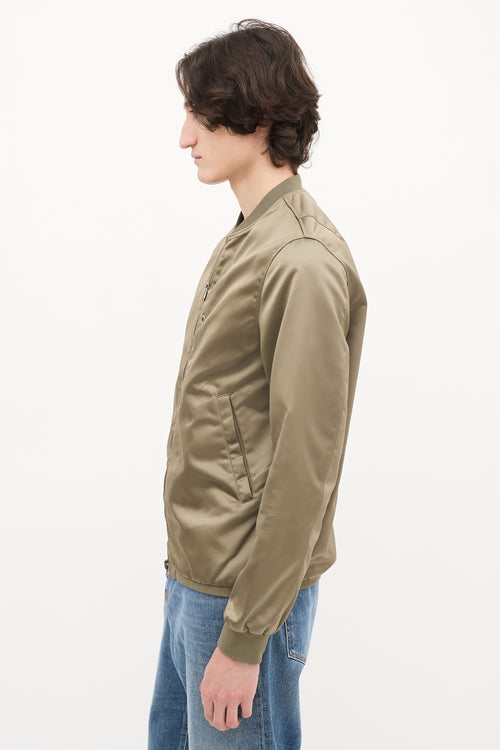 Acne Studios Khaki Green Nylon Selo Light Bomber Jacket