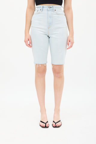 Acne Studios Light Wash High Waisted Shorts