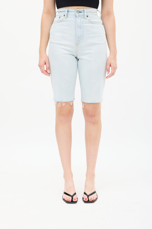 Acne Studios Light Wash High Waisted Shorts