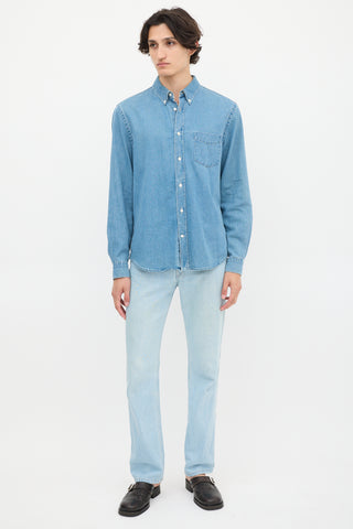 Acne Studios Medium Wash Denim Button Up Shirt