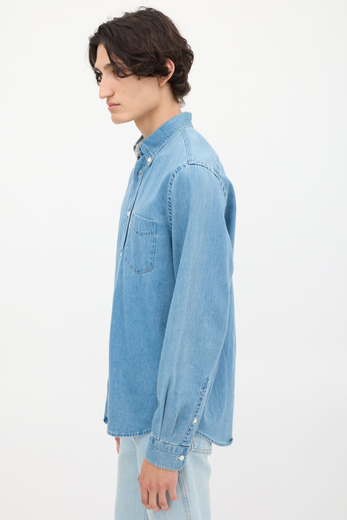 Acne Studios Medium Wash Denim Button Up Shirt